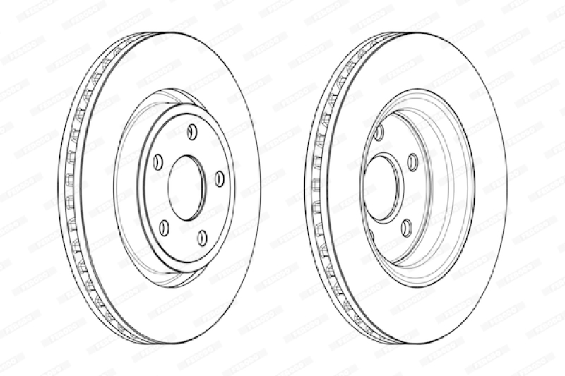 2x FERODO Brake Disc PREMIER