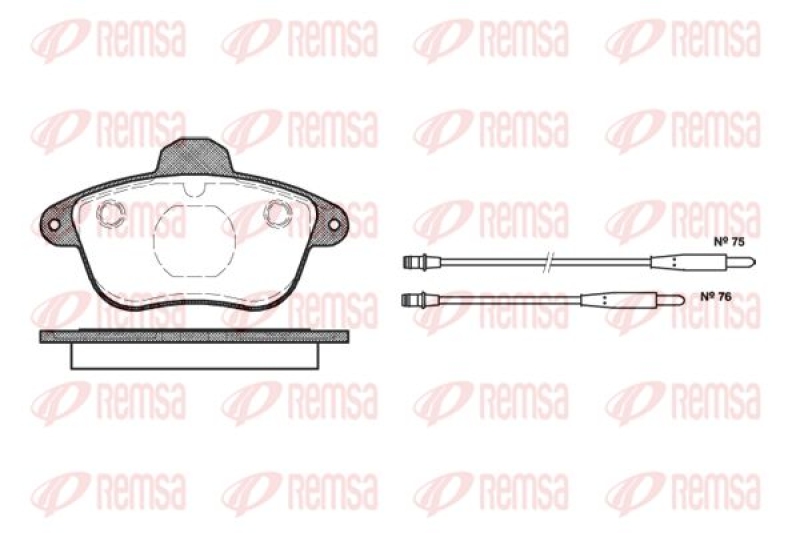 REMSA Brake Pad Set, disc brake