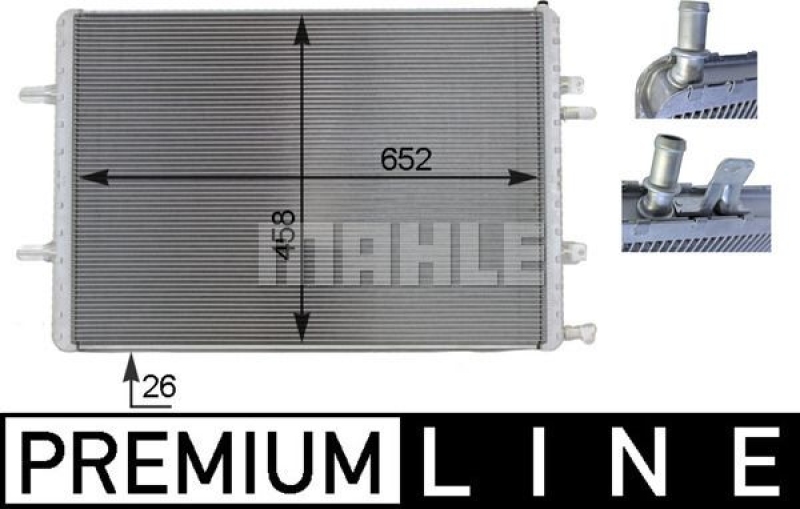 MAHLE Low Temperature Cooler, charge air cooler BEHR *** PREMIUM LINE ***