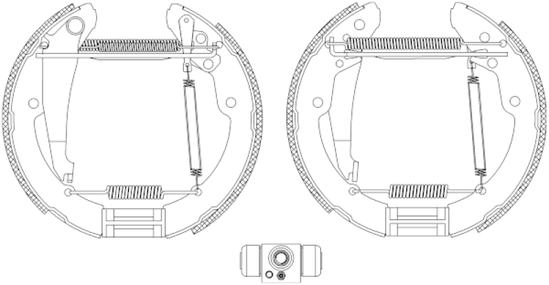 HELLA Brake Shoe Set Shoe Kit Pro