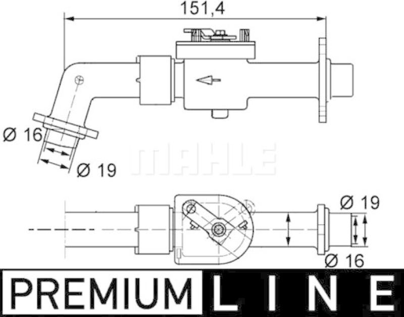 MAHLE Coolant Control Valve BEHR *** PREMIUM LINE ***