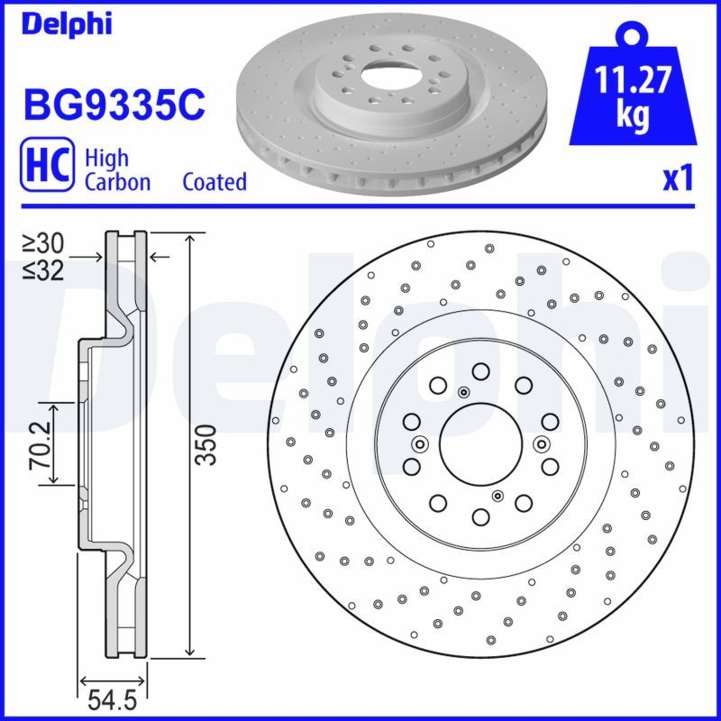 2x DELPHI Bremsscheibe