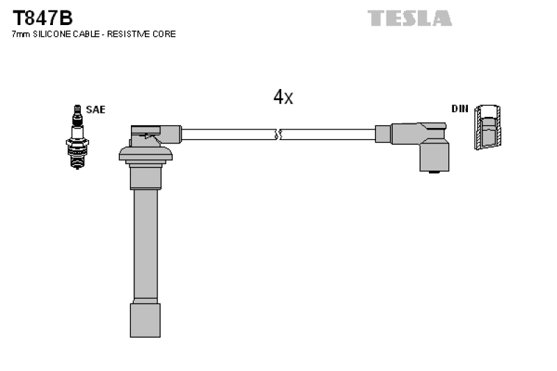 TESLA Zündleitungssatz