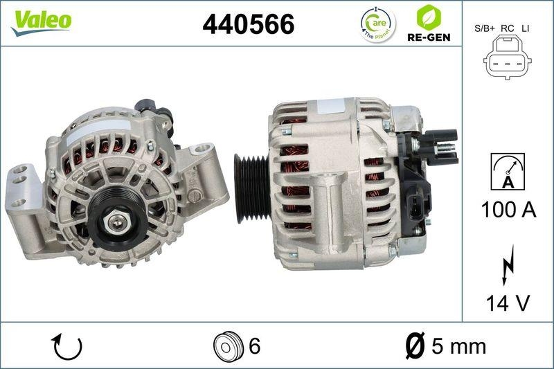 VALEO Alternator VALEO RE-GEN REMANUFACTURED