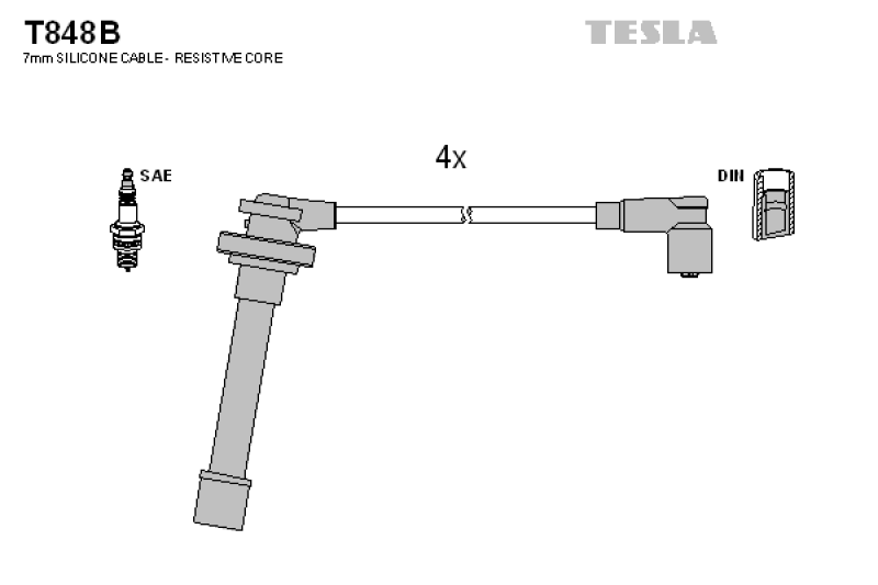 TESLA Zündleitungssatz