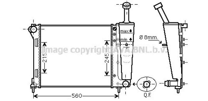 AVA QUALITY COOLING Radiator, engine cooling