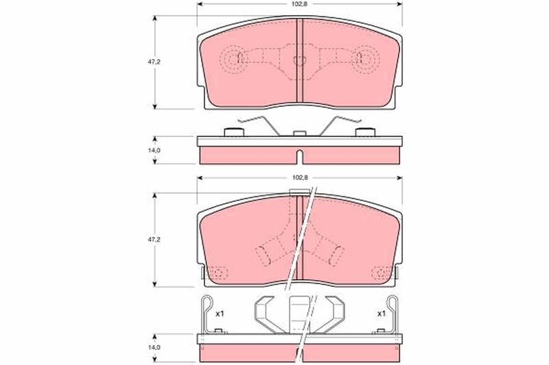 TRW Brake Pad Set, disc brake