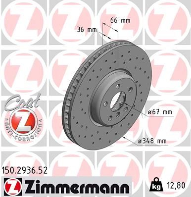 ZIMMERMANN Bremsscheibe SPORT COAT Z