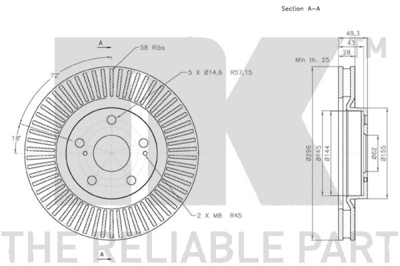 2x NK Brake Disc