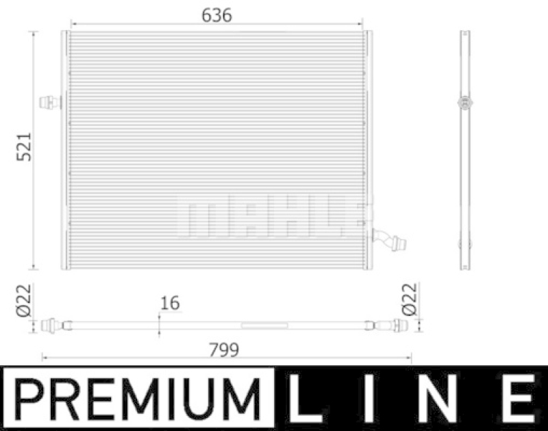 MAHLE Niedertemperaturkühler, Ladeluftkühler BEHR *** PREMIUM LINE ***