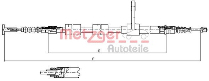 METZGER Cable Pull, parking brake