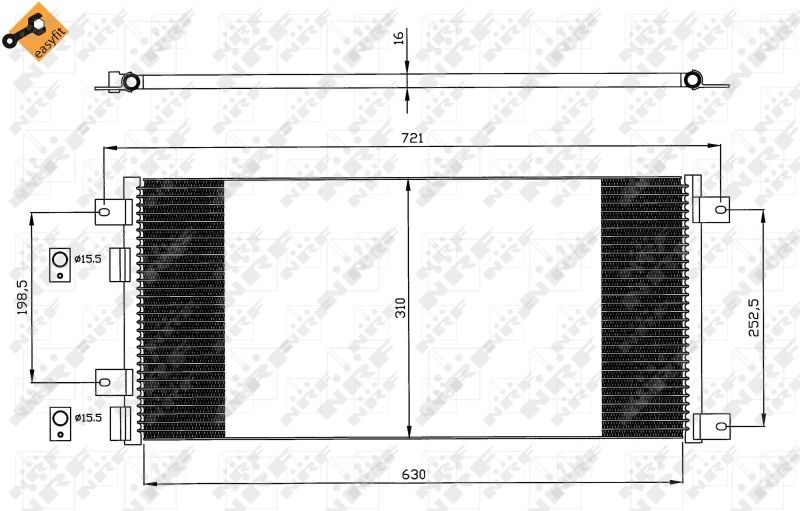 NRF Condenser, air conditioning EASY FIT