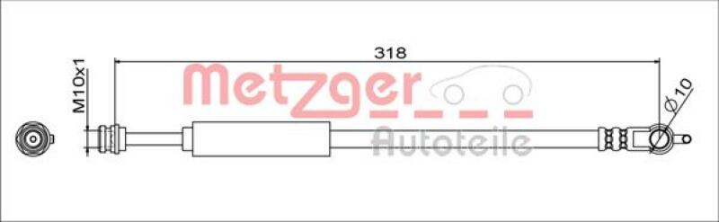 METZGER Brake Hose