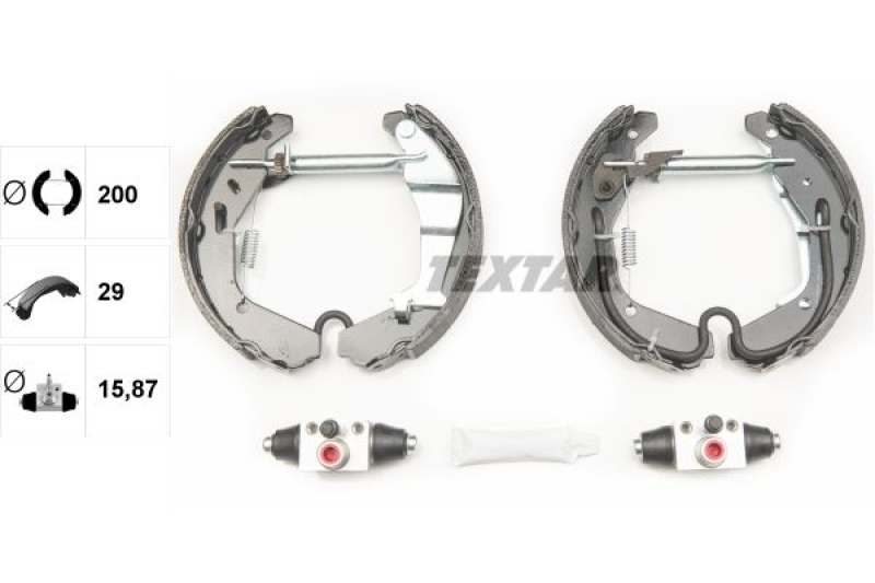 TEXTAR Brake Shoe Set Shoe Kit Pro