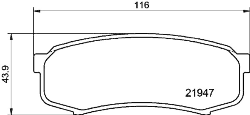 HELLA Brake Pad Set, disc brake