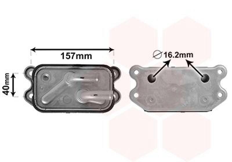 VAN WEZEL Oil Cooler, engine oil