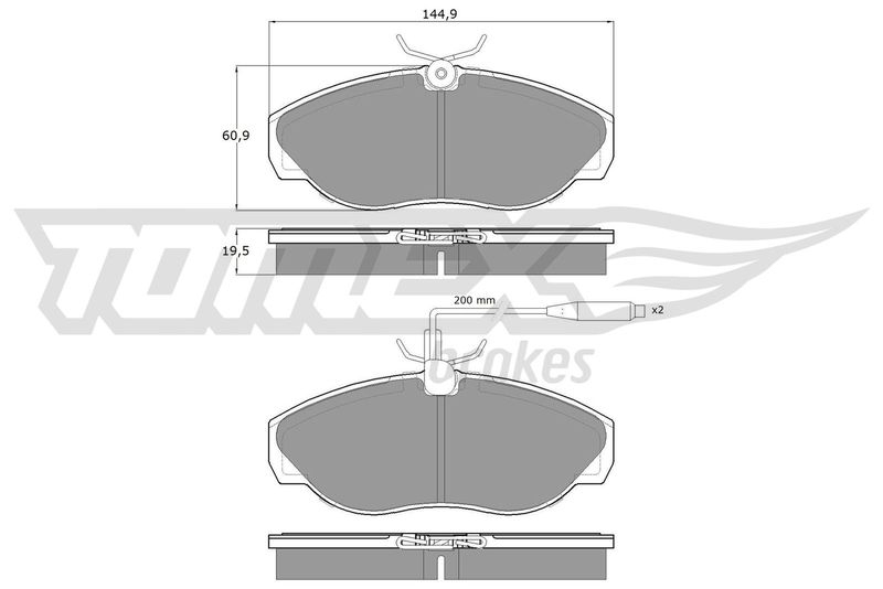 TOMEX Brakes Bremsbelagsatz, Scheibenbremse