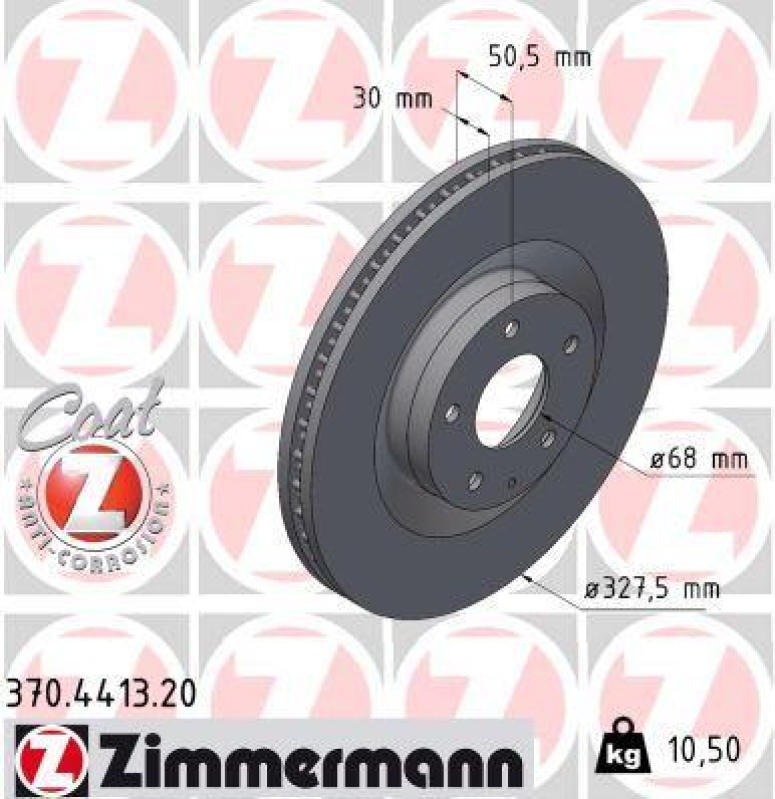 2x ZIMMERMANN Bremsscheibe COAT Z