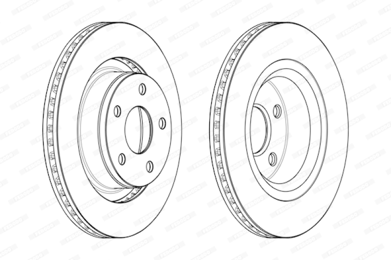 2x FERODO Brake Disc PREMIER