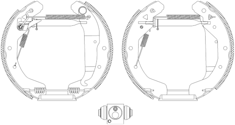 HELLA Brake Shoe Set Shoe Kit Pro