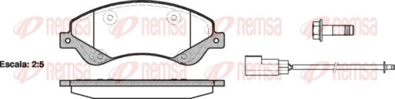 REMSA Brake Pad Set, disc brake