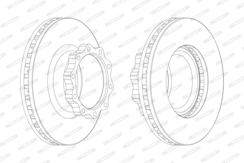 2x FERODO Bremsscheibe PREMIER