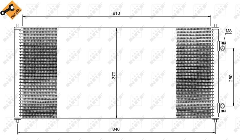 NRF Condenser, air conditioning EASY FIT