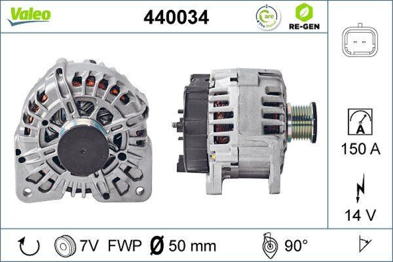 VALEO Alternator VALEO RE-GEN REMANUFACTURED