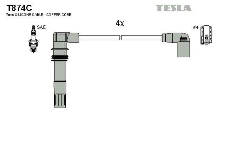 TESLA Zündleitungssatz