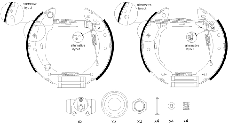 HELLA Brake Shoe Set Shoe Kit Pro