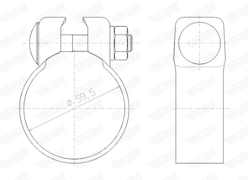 WALKER Clamp, exhaust system