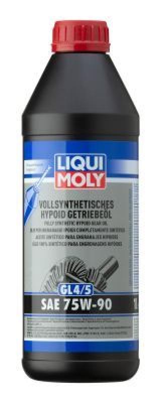 LIQUI MOLY Achsgetriebeöl Vollsynthetisches Hypoid Getriebeöl (GL4/5) 75W-90