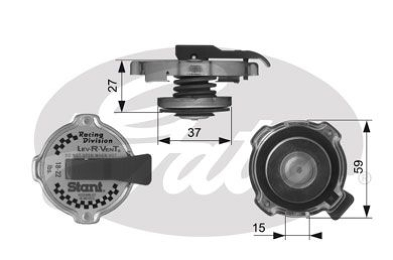 GATES Verschlussdeckel, Kühler