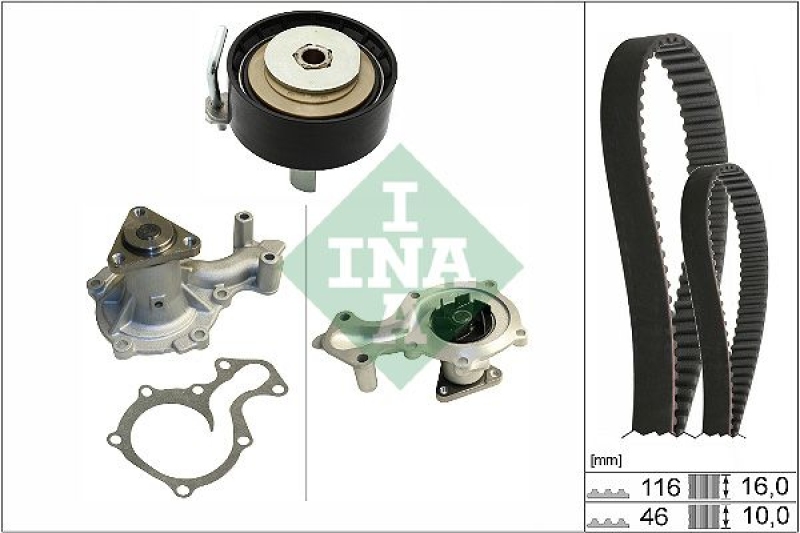 INA Water Pump & Timing Belt Kit
