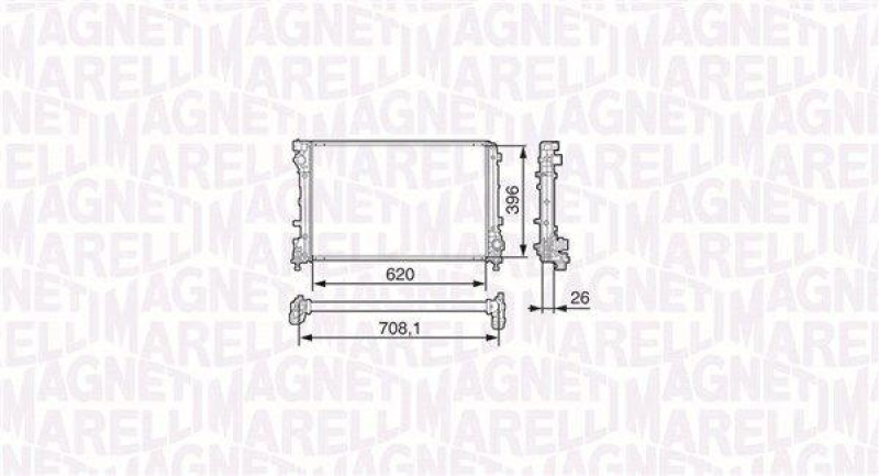 MAGNETI MARELLI Radiator, engine cooling