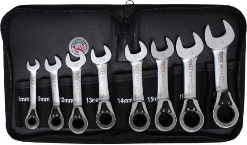 BGS Ratchet Ring Open-ended Spanner Set