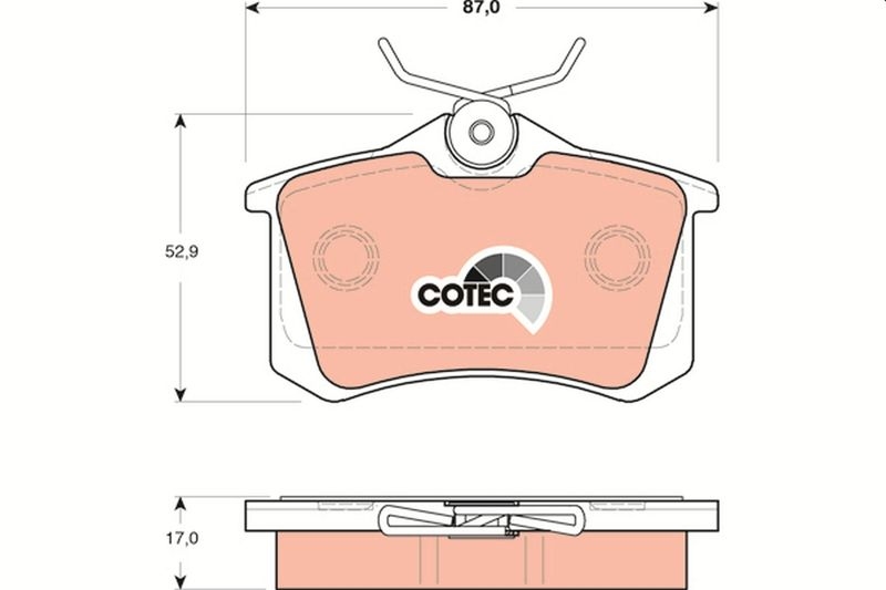 TRW Brake Pad Set, disc brake COTEC