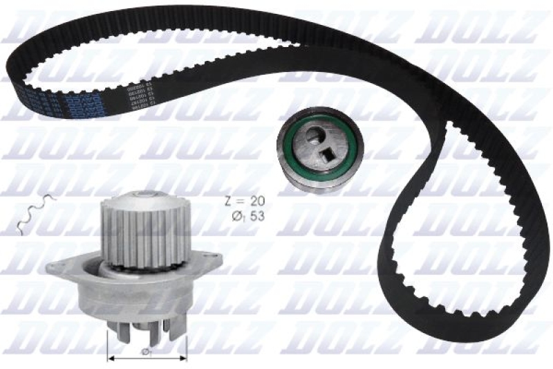 DOLZ Water Pump & Timing Belt Set