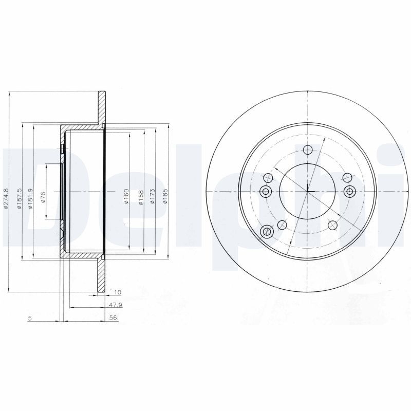 2x DELPHI Bremsscheibe