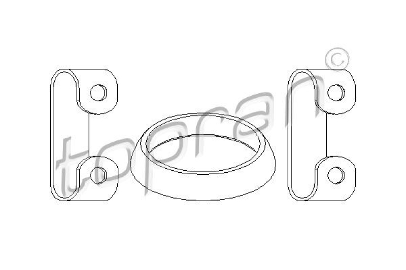 TOPRAN Mounting Kit, exhaust pipe