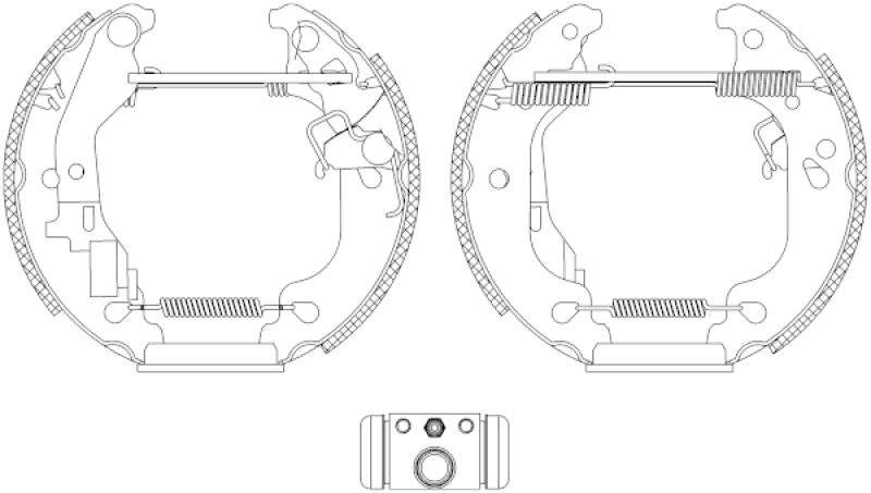 HELLA Brake Shoe Set Shoe Kit Pro