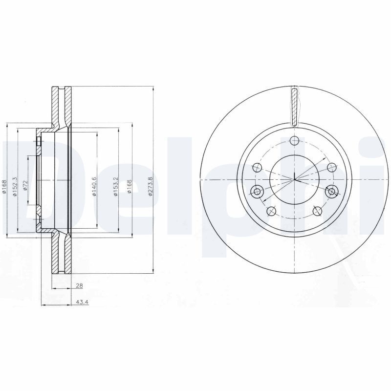 2x DELPHI Bremsscheibe