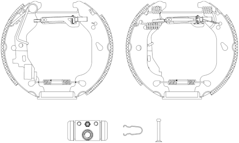 HELLA Bremsbackensatz Shoe Kit Pro