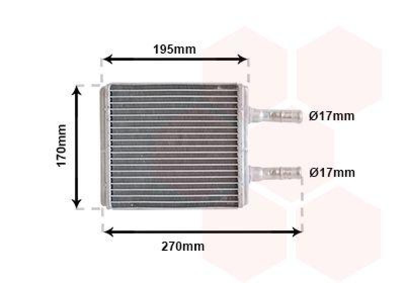 VAN WEZEL Heat Exchanger, interior heating