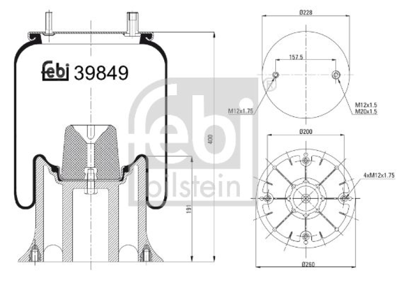 FEBI BILSTEIN Bellow, air suspension