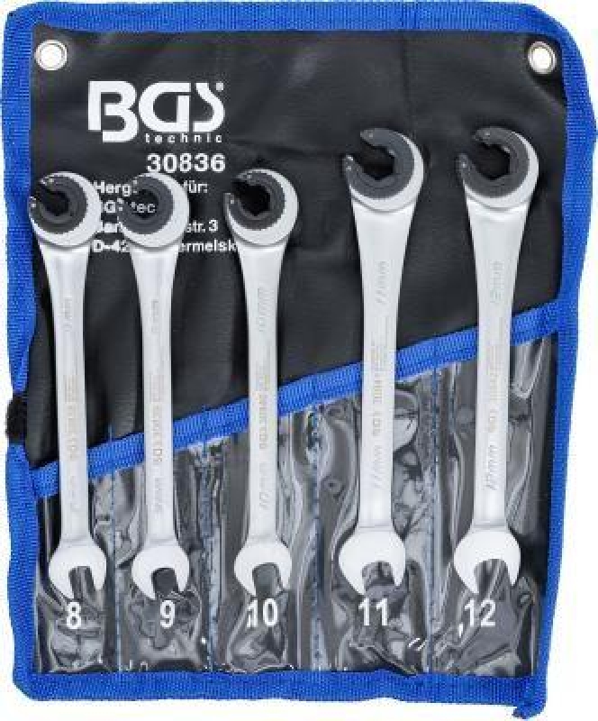 BGS Ratchet Ring Open-ended Spanner Set