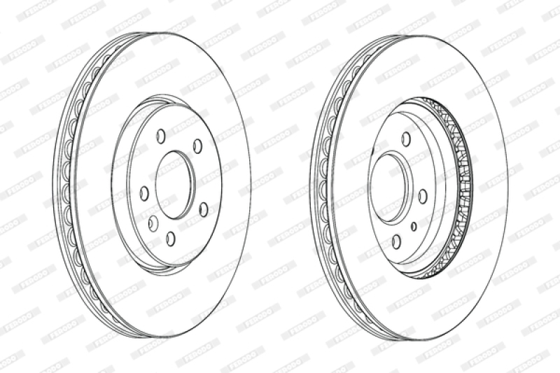 2x FERODO Bremsscheibe PREMIER