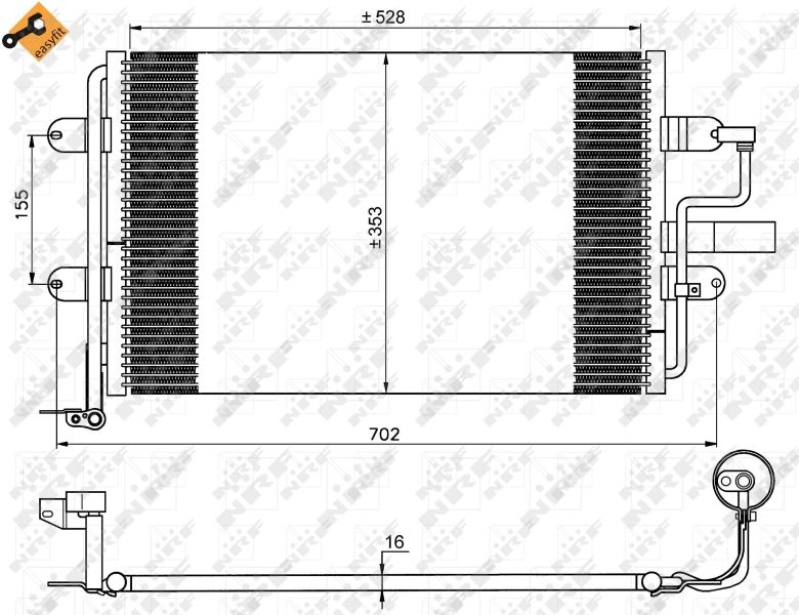 NRF Condenser, air conditioning EASY FIT