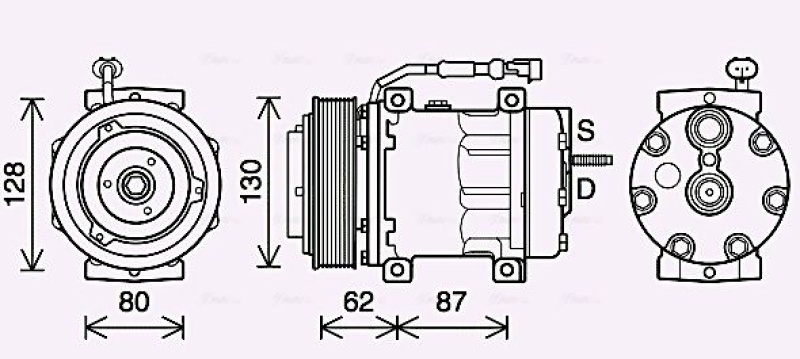 AVA QUALITY COOLING Kompressor, Klimaanlage