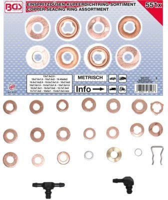 BGS Seal Ring Assortment, injector